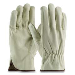 PIP Top-Grain Pigskin Leather Drivers Gloves, Economy Grade, Large, Gray (179952)