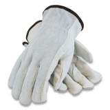 PIP Top-Grain Leather Drivers Gloves with Shoulder-Split Cowhide Leather Back, Small, Gray (68161SBS)
