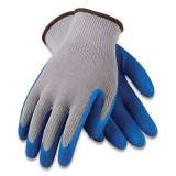 G-Tek GP Latex-Coated Cotton/Polyester Gloves, Medium, Gray/Blue, 12 Pairs (179963)