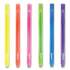Poppin Thin Highlighters, Assorted Ink Colors, Chisel Tip, Assorted Barrel Colors, 12/Pack (266035)