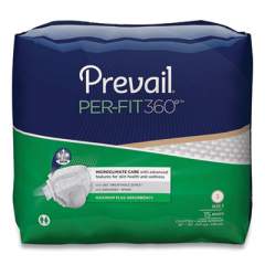 Prevail Per-Fit360 Degree Briefs, Maximum Plus Absorbency, Size 3, 58" to 70" Waist, 60/Carton (2699306)