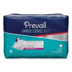 Prevail Breezers360 Degree Briefs, Ultimate Absorbency, Size 1, 26" to 48" Waist, 96/Carton (2699318)