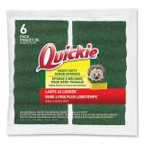 Quickie Long Lasting Heavy Duty Scrub Sponge, 4.25 x 2.5, Green, 6/Pack (2836109)