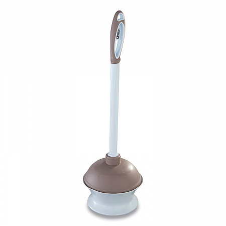Plastic Toilet Plunger and Caddy with Microban, 16