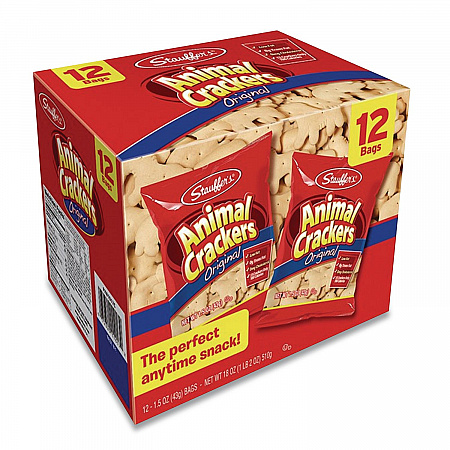 Animal Crackers, 1.5 oz Bag, 12/Box (10173)