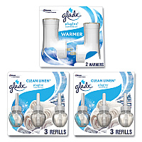 Plugin Scented Oil, Clean Linen, 0.67 oz, 2 Warmers and 6 Refills/Pack (319963)