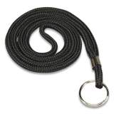SICURIX Rope Lanyard, Metal Ring Fastener, 36" Long, Black (2774024)
