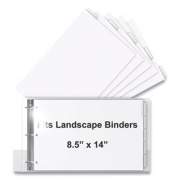 Stride Landscape Orientation Index Dividers, 5-Tab, 14 x 8.5, White, 1 Set (63200)