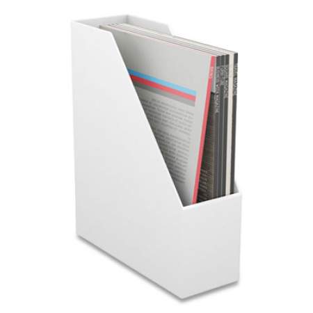 TRU RED Plastic Magazine File, 3.66 x 10.3 x 12.51, White (24380371)