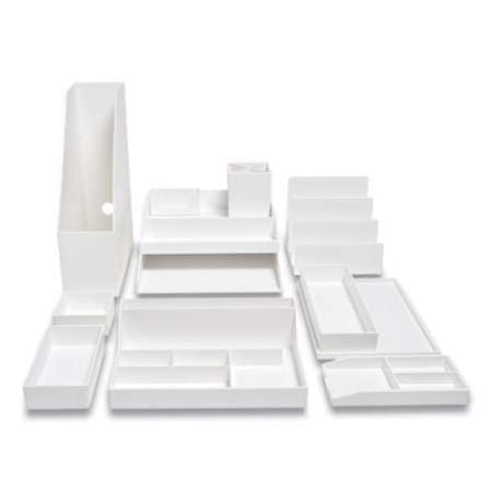 TRU RED 12-Piece Plastic Desk Set, White (24380373)