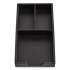 TRU RED Stackable Plastic Accessory Tray, 3-Compartment, 3.34 x 6.81 x 0.94, Black (24380375)