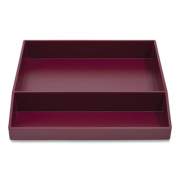 TRU RED Divided Stackable Plastic Tray, 2-Compartment, 9.44 x 9.84 x 1.77, Purple (24380380)