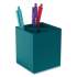 TRU RED Divided Plastic Pencil Cup, 3.31 x 3.31 x 3.87, Teal (24380395)