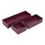 TRU RED Three-Piece Plastic Drawer Organizer, 3.23 x 3.23 x 1.47, 6.26 x 3.23 x 1.47, 9.5 x 3.23 x 1.47, Purple, 3/Set (24380420)