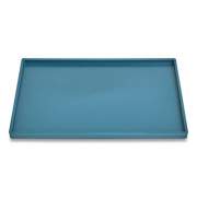 TRU RED Slim Stackable Plastic Tray, 1-Compartment, 6.85 x 9.88 x 0.47, Teal (24380426)