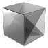 TRU RED Plastic Cube-Shaped Desk Shelf, 4-Compartment, 6 x 6 x 6, Smoke (24418571)