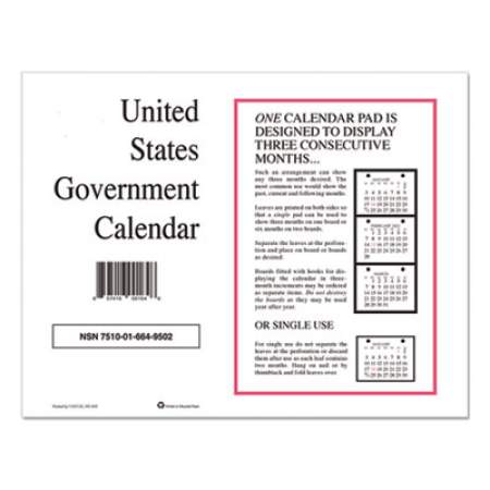 Unicor 7510016649503 Perforated Monthly Wall Calendar, 11 x 9, White Sheets, 12-Month (Jan to Dec): 2022