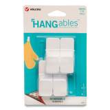 VELCRO HANGables Removable Wall Hooks, Small, 1 lb Capacity, White, 4 Hooks and 4 Fasteners (30107USA)