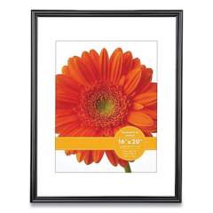 Victory Light Plastic Poster Frame with Mat, 11 x 14 Insert, Black (132830)