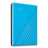 WD MY PASSPORT External Hard Drive, 2 TB, USB 3.2, Sky Blue (24421986)
