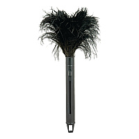 Pop Top Feather Duster, Ostrich, 9" to 14" Handle, Black (RET14UNS91)