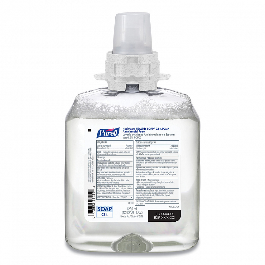 Healthcare HEALTHY SOAP 0.5% PCMX Antimicrobial Foam Refill, For CS4 Dispensers, Fragrance-Free, 1,250 mL, 4/Carton (517804CT)
