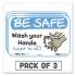 Tabbies BeSafe Messaging Education Wall Signs, 9 x 6, "Be Safe, Wash Your Hands, Count to 20", 3/Pack (29501)