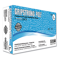 Foodservice Grade Polyethylene Gloves, Powder-Free, Large, 9.5" Long, Clear, 500/Box, 20 Boxes/Carton (GSPE504)