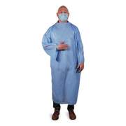Heritage T-Style Isolation Gown, LLDPE, Large, Light Blue, 50/Carton (TGOWNLP)