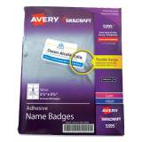 AbilityOne 7530016878807 SKILCRAFT/AVERY Adhesive Name Badges, 2.33 x 3.38, White, 400/Pack