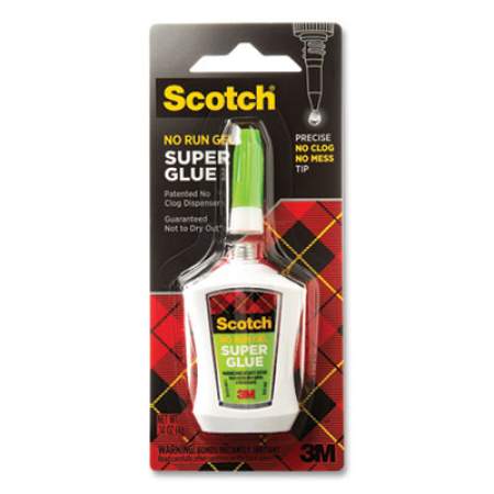 Scotch Super Glue No-Run Gel with Precision Applicator, 0.14 oz, Dries Clear (AD125)