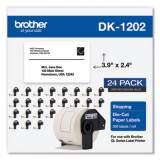 Brother Die-Cut Shipping Labels, 2.4 x 3.9, White, 300/Roll, 24 Rolls/Pack (DK120224PK)