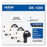 Brother Die-Cut Address Labels, 1.1 x 2.4, White, 800/Roll, 3 Rolls/Pack (DK12093PK)