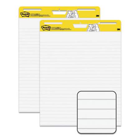 Post-it Easel Pads Super Sticky Vertical-Orientation Self-Stick Easel Pads, Presentation Format (1 1/2" Rule), 30 White 25 x 30 Sheets, 2/Pack (561WLVAD2PK)