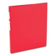 Avery Economy Non-View Binder with Round Rings, 3 Rings, 0.5" Capacity, 11 x 8.5, Red, (3210) (03210)