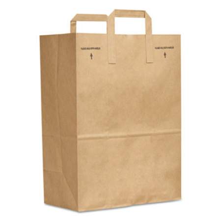 General Grocery Paper Bags, Attached Handle, 30 lbs Capacity, 1/6 BBL, 12 x 7 x 17, Kraft, 300 Bags (SK1670EZ300)