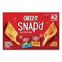 Snap'd Crackers Variety Pack, Cheddar Sour Cream and Onion; Double Cheese, 0.75 oz Bag, 42/Carton (11500)