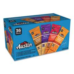 Austin Variety Pack Crackers, Assorted Flavors, 1.38 oz Pack, 36/Box (10104)