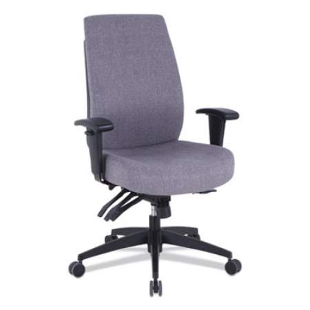 Alera Wrigley Series 24/7 High Performance High-Back Multifunction Task Chair, Supports Up to 275 lb, Gray, Black Base (HPT4141)