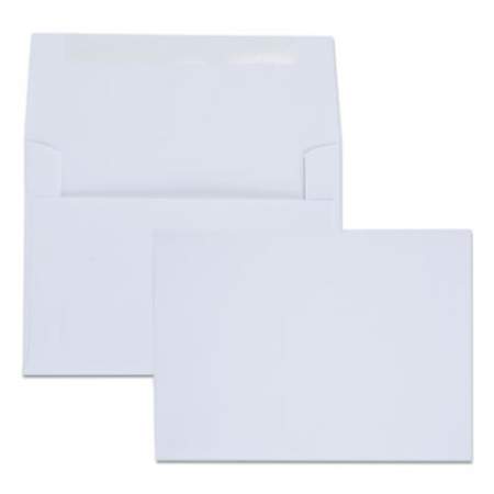 Quality Park Greeting Card/Invitation Envelope, A-6, Square Flap, Gummed Closure, 4.75 x 6.5, White, 100/Box (36417)