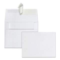 Quality Park Greeting Card/Invitation Envelope, A-2, Square Flap, Redi-Strip Closure, 4.38 x 5.75, White, 100/Box (10740)