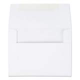Quality Park Greeting Card/Invitation Envelope, A-2, Square Flap, Gummed Closure, 4.38 x 5.75, White, 100/Box (36217)