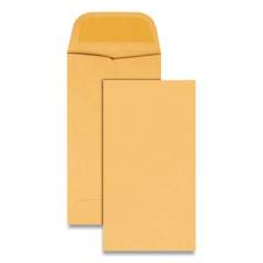 Quality Park Kraft Coin and Small Parts Envelope, #5, Square Flap, Gummed Closure, 2.88 x 5.25, Brown Kraft, 500/Box (50462)