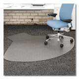 deflecto SuperMat Frequent Use Chair Mat, Medium Pile Carpet, 60 x 66, L-Shape, Clear (CM14002K)