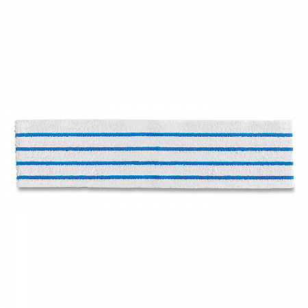 Disposable Microfiber Pad, 4.75 x 19, White/Blue Stripe, 50/Pack, 3 Packs/Carton (2134282)