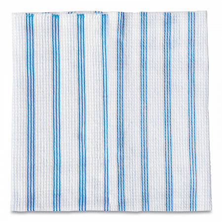 Disposable Microfiber Cleaning Cloths, 12 x 12, White/Blue Stripe, 600/Carton (2134283)