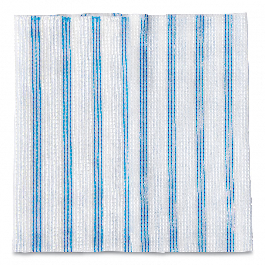 Disposable Microfiber Cleaning Cloths, 12 x 12, White/Blue Stripe, 600/Carton (2134283)