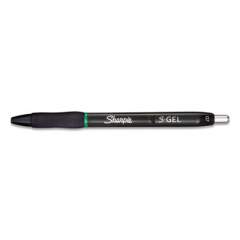 Sharpie S-Gel S-Gel High-Performance Gel Pen, Retractable, Medium 0.7 mm, Green Ink, Black Barrel, Dozen (2126216)