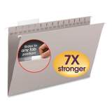 Smead TUFF Hanging Folders with Easy Slide Tab, Legal Size, 1/3-Cut Tab, Steel Gray, 18/Box (64093)