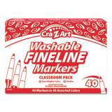 Cra-Z-Art Washable Fineline Markers, Fine Bullet Tip, Assorted Classic/Bold/Neon Colors, 40/Set (134448)